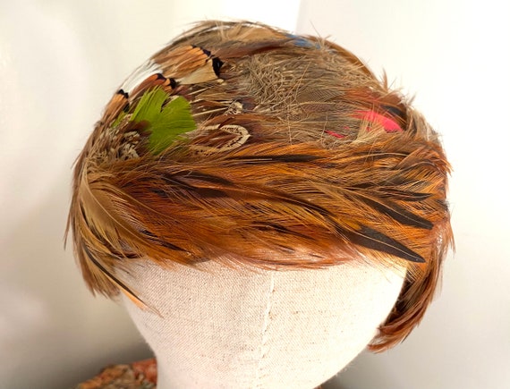 Vintage Feather Fascinator, 1950s - image 5