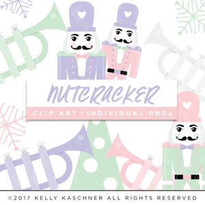 Nutcracker Collection Clip Art // Nutcracker Christmas Holiday Winter Planner Stickers Clipart Digital Graphic Illustration Scrapbooking