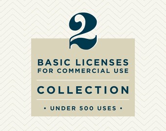 Two Basic Commercial Licenses Bundle // Collection // for commercial use of one collection up to 500 units