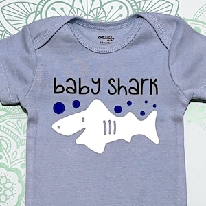 Baby Shark Onesie | Cute Baby Bodysuit | Funny Baby Shower Gift | Ocean Theme Baby Outfit | Baby Shark Song Inspired