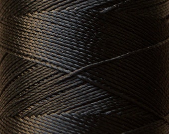 Black_0.5 mm Waxed Polyester Thread, 0.5mm Micro Macrame Cord, 368 yds