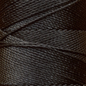 Black - 172 mt macrame cord bobbin. Waxed polyester thread spool. Linhasita. Art supply. 172 m / 188 yds, 1 mm thick  (PRETO)