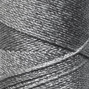 May include: A spool of silver metallic thread.