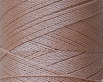 65 _ 0.5 mm dusty pink. Waxed polyester thread spool for micro macrame. Linhasita. Art supply. 337 m /368 yds, 0.5 mm
