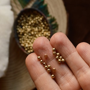 3mm Solid Brass Beads, Macrame, Beading, Crafts (120+ Pieces)