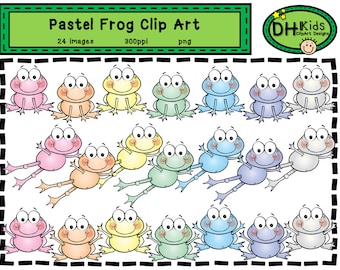 Frog Clip Art, Frog Clipart, Digital Clipart, Instant Download, frog instant download, frog party theme, frog scrapbook, spring clipart frog