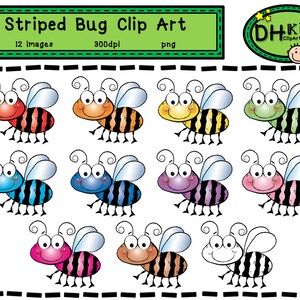 Insect Clip Art - Bee Clip Art, Bug Clipart, Insect instant download, Bug art, insect download, classroom clipart