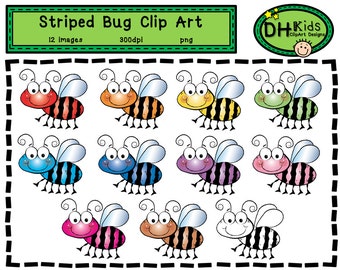 Insect Clip Art - Bee Clip Art, Bug Clipart, Insect instant download, Bug art, insect download, classroom clipart