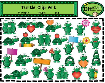 Turtle Clip Art, Turtle clipart, Turtle party theme, Digital Download, Turtle art, Turtle instant download, zoo clipart, Turtle scrapbook