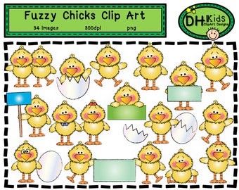 Chick Clip Art - Spring Clip Art - Easter Art - Scrapbook Clipart - Chicken Instant Download