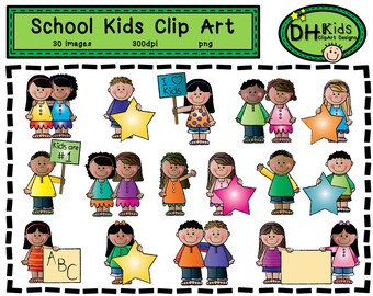 School Kids Clip Art, Kids Clipart, Boy Clip Art, Girl Clipart, Digital Clipart, Instant Download, teacher clipart, classroom clipart, kids