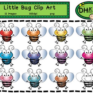 Bug Clip Art - Bee Clip Art, Insect Clipart, Insect instant download, Bug art, insect download, classroom clipart