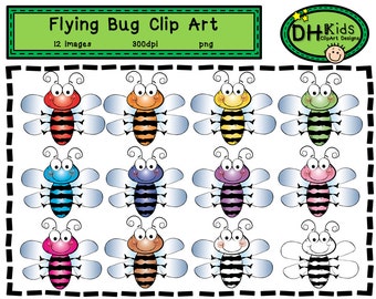 Insect Clip Art - Bee Clip Art, Bug Clip Art, Butterfly Digital Download, Dragonfly Clip Art