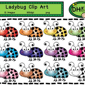 Ladybug Clip Art, ladybug clipart, ladybug instant download, ladybug art, classroom, teacher clipart, ladybug digital, printable ladybug