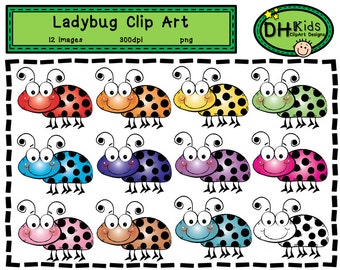 Ladybug Clip Art, ladybug clipart, ladybug instant download, ladybug art, classroom, teacher clipart, ladybug digital, printable ladybug