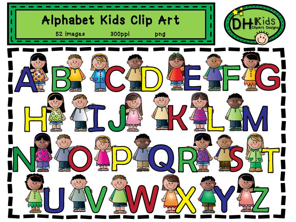 Kids Clip Art Alphabet Clip Art Digital Clipart Classroom | Etsy