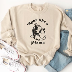 Roar Like a Mama, Mama Bear-shirt, Mama Bear-sweater, Mama Bear, Homeschool Mom-sweatshirt