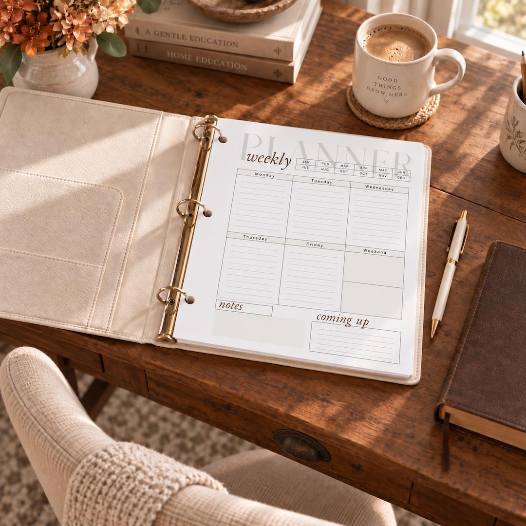 Weekly Homeschool Planner Printable PDF | Homeschool Organizer | Monday ...