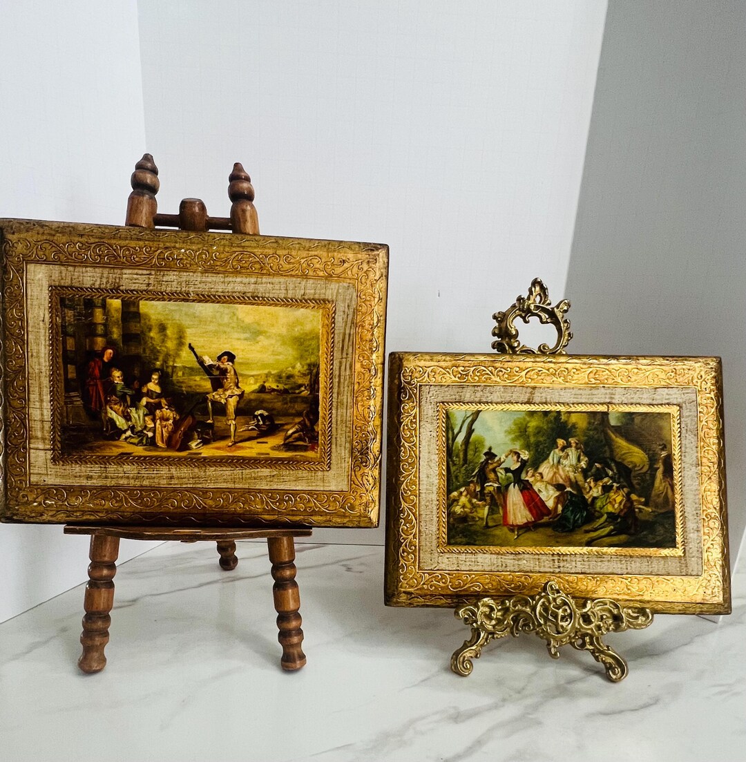 Pair of Vintage Florentine Wall Plaques Made in Italy 8x6” - Etsy