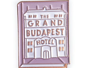The Grand Budapest Hotel Enamel Pin ! Wes Anderson, Inspired by thebook in the film, rose gold enamel