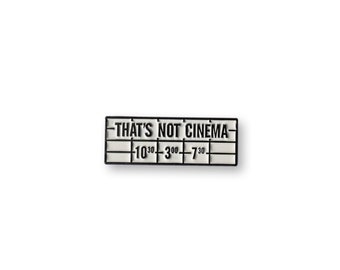 Martin Scorsese 'Thats Not Cinema' Enamel Pin, Film quote, Film Director, cinema, badge, Taxi Driver, Goodfellas