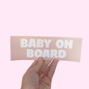 Naklejka winylowa Pastel Baby on Board | Okno samochodu, Naklejka na zderzak dla rodziców i rodzin oczekujących, Podstawowe artykuły dla rodziców, znak, baby shower