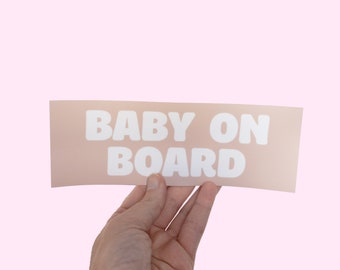 Pastel Baby on Board Vinyl Sticker | Car Window, Bumper Sticker for Parents and Expecting Families, Parenting essentials, sign, baby shower