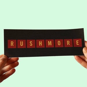 Rushmore Academy Bumper Sticker! Wes Anderson inspired, Max Fischer bill murray, jason schwartzman