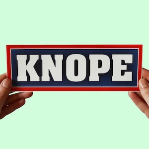 Leslie Knope Sticker! &quot;Knope&quot;  parks and recreation, Amy Poehler. pawnee counvil election Stickers for Car | Waterproof Stickers