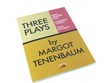 Three Plays by Margot Tenenbaum as a notebook! Wes Anderson, Royal Tenenenbaum inspired