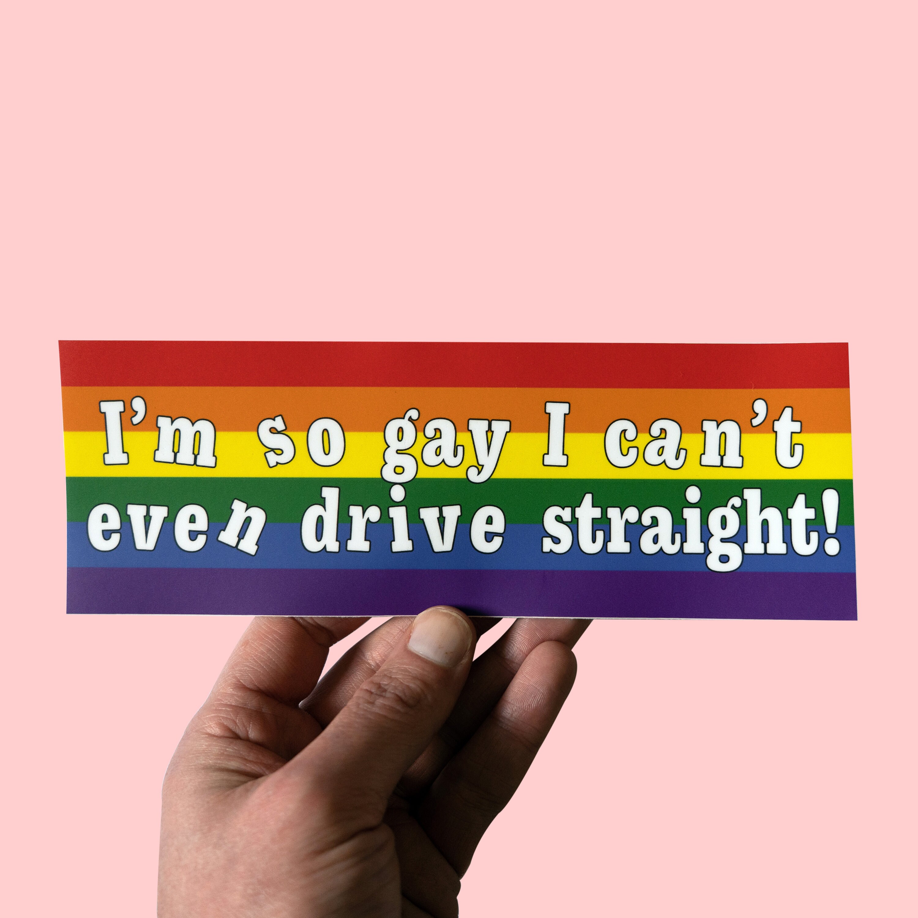thumbnail image 2 of Funny 'I'm Not Gay' JDM Prank Vinyl Decal – 6 Inch Gloss White – Car Window Or Bumper Sticker 2 of 6