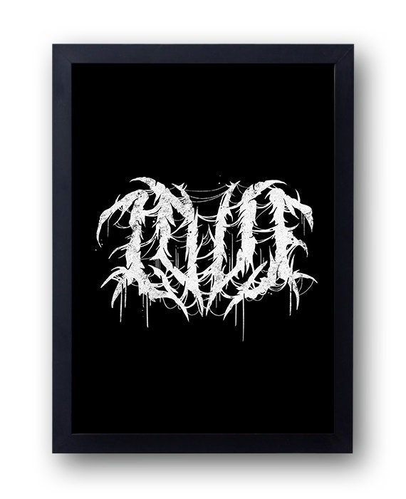 LOVE Print Heavy Metal Font Poster Black Metal Lettering - Etsy UK