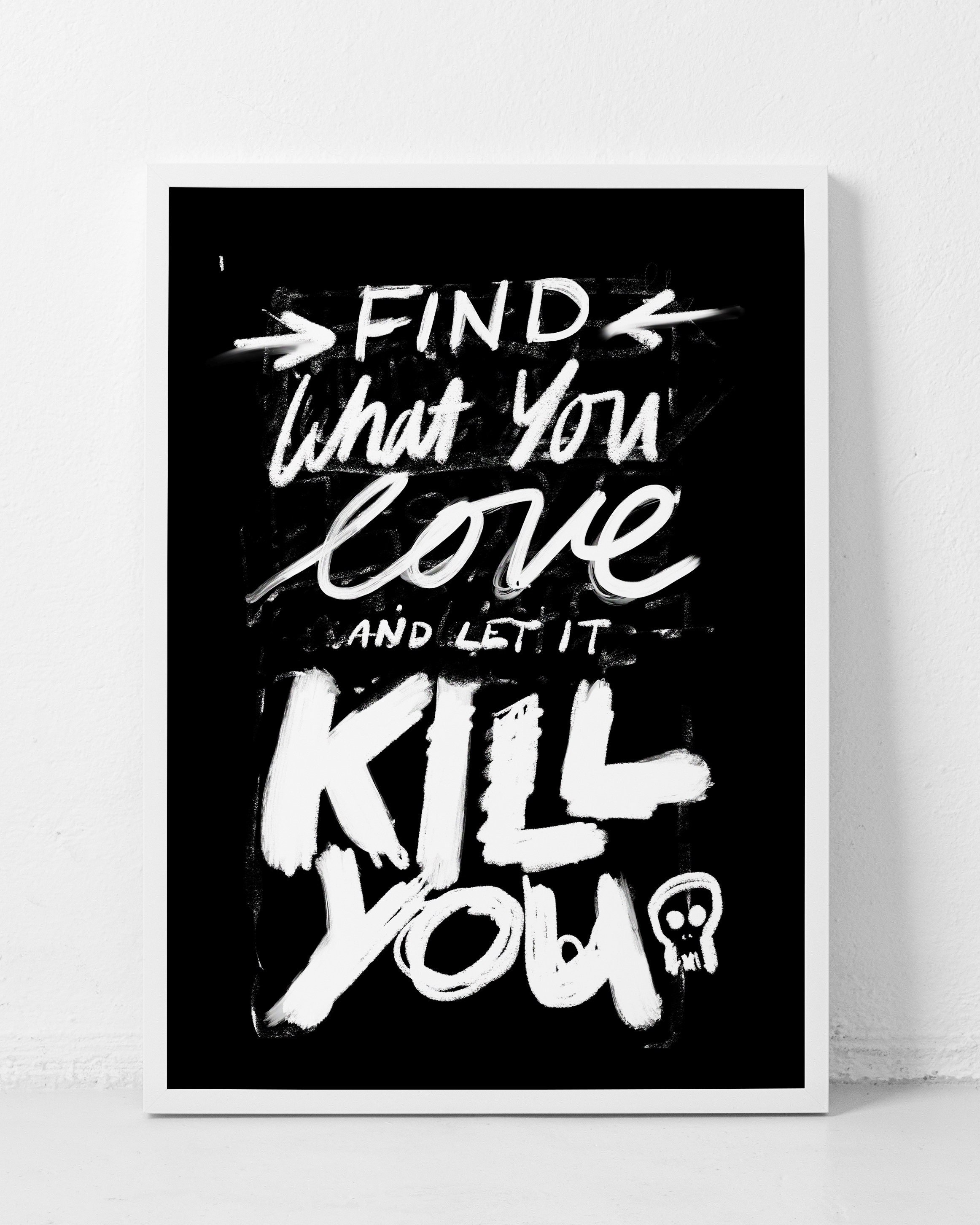 Charles Bukowski Quote Vinyl Decal - 'Find What You Love And Let It Kill You' 5 Inch Bumper Sticker