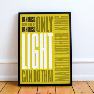 Martin Luther King Jr. Quote Print, MLK, civil rights movement,  March on Washington, "I Have a Dream speech", Strength to Love