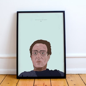 Jaws inspired poster. Get Out Of The Water! Roy Scheider, Steven Spielberg