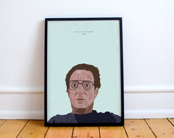 Jaws inspired poster. Get Out Of The Water! Roy Scheider, Steven Spielberg