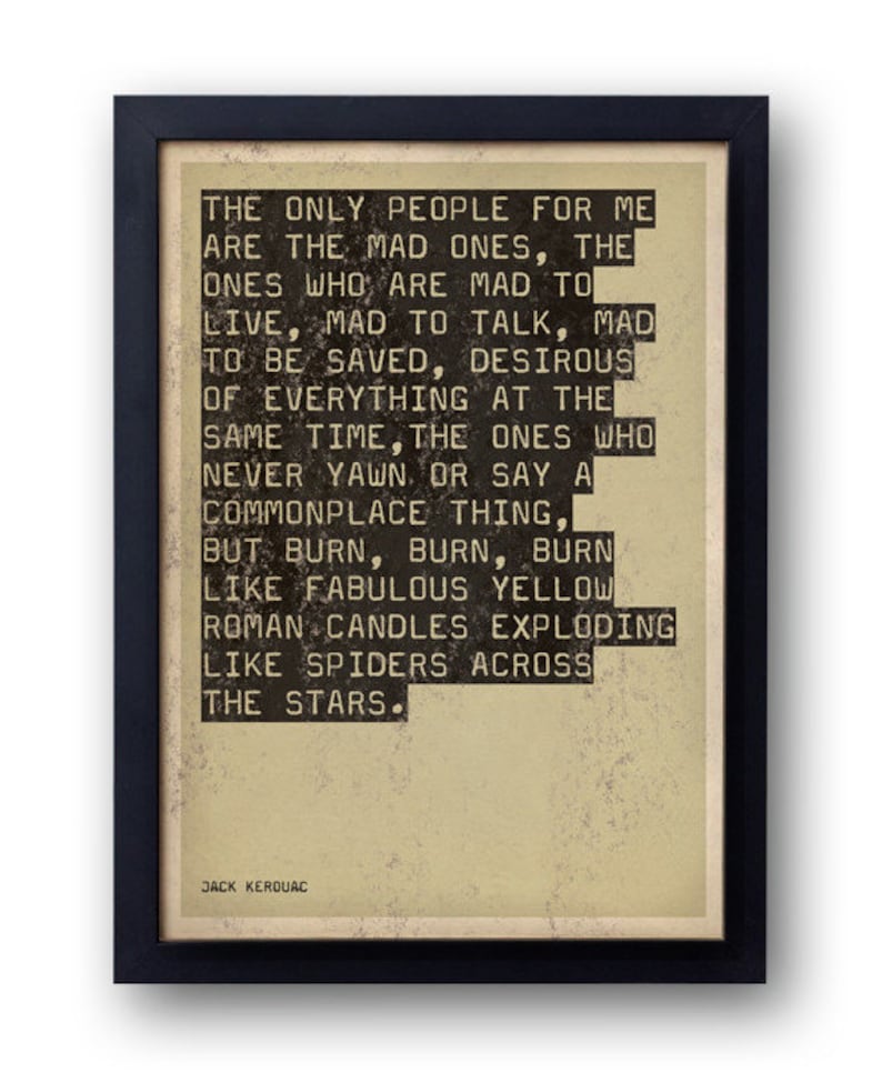 Jack Kerouac On The Road Poster, beat generation, jazz, big sur, Allen Ginsberg, image 2