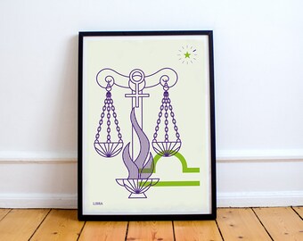 LIBRA Print! Znaki Zodiaku, Astrologia, Gwiazdozbiór, Znak zodiaku, Gryf