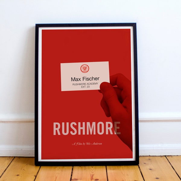 Rushmore Max Fischer Poster, She's My Rushmore, Wes Anderson film - bill murray jason schwartzman