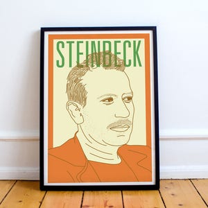 John Steinbeck Print! of mice and men, east of eden, the grapes of wrath, poster, art, gift