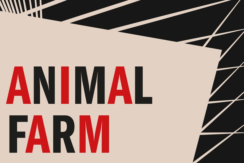 socialism, Animal Farm First Edition print of the novella by George Orwell 1984