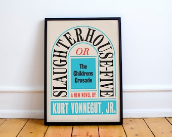 Impresión de la primera edición de Matadero Cinco, clásico de Kurt Vonnegut contra la guerra, Billy Pilgrim, Dresde, sátira