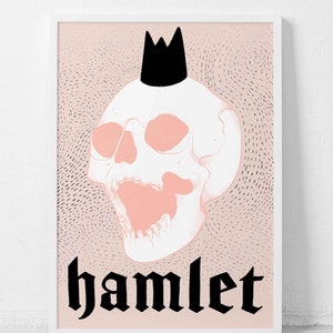 Hamlet Print William Shakespeare inspired poster, tragedy, literature, plays, performing, hamlet, The Tragedy of, Denmark, Claudius, image 4