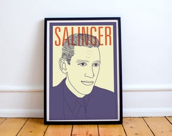 J. D. Salinger Print! The Catcher in the Rye Franny and Zooey, nine stories, coming of age American fiction