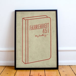 Fahrenheit 451 First Edition print, Ray Bradbury, dystopian 1950s novel, McCarthy era, freedom of speech.