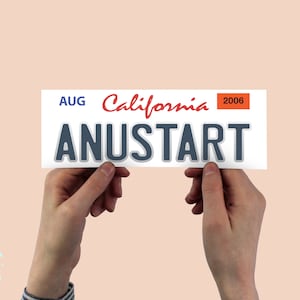 Tobias Funke inspired Sticker - &quot;ANUSTART&quot; Arrested Development sticker