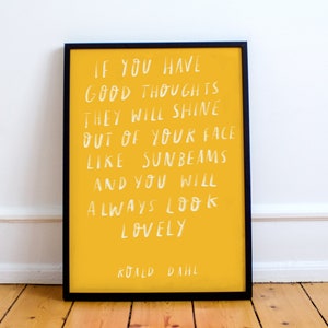 Roald Dahl inspired Quote Print!  Large Print Version Hand written type, poster, art, gift, The Twits Free shipping