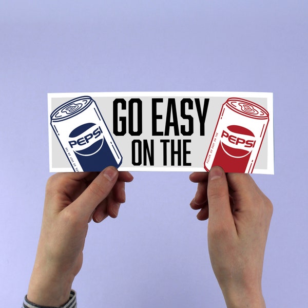 Go Easy On The Pepsi Bumper Sticker! Home Alone inspired waterproof sticker, Christmas , macaulay culkin 90s, meme sticker, Kieran Culkin