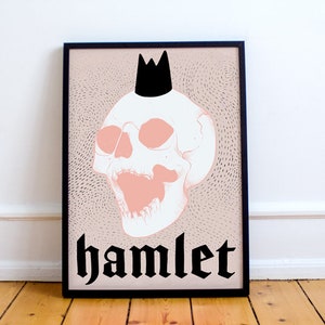 Hamlet Print William Shakespeare inspired poster, tragedy, literature, plays, performing, hamlet, The Tragedy of, Denmark, Claudius, image 1