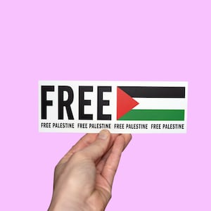Free Palestine Bumper Sticker, Cease Fire Now Sticker, Palestine Bumper Sticker, immediate ceasefire, Bumper Sticker